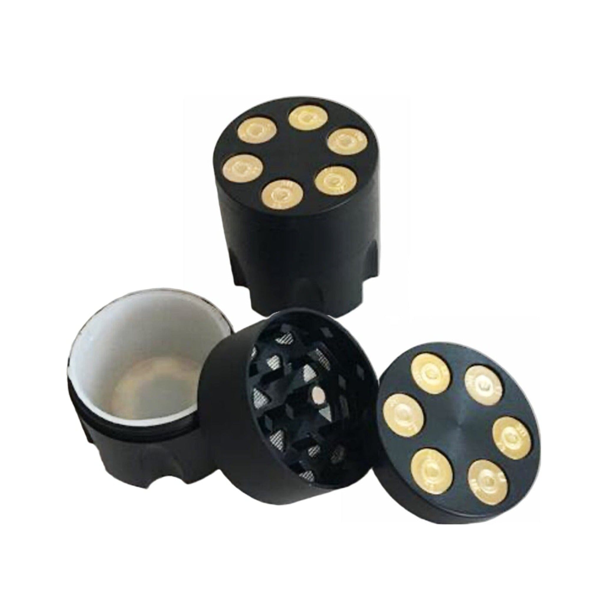 bullet tobacco grinder 1.6" BLACK Aluminum Revolver Spice Herb Mill 031 Designed for superior flavor and potency Toke Buddy - 2.5" Bullet