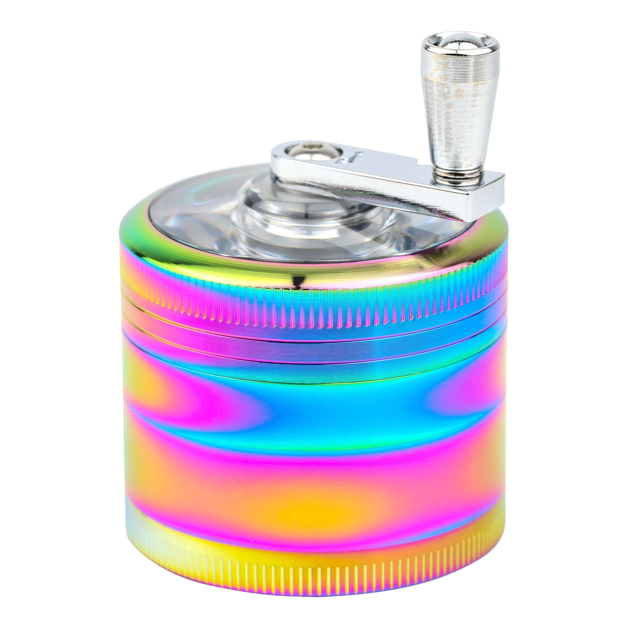 Transparent Top Handle Grinder Grinder Grinders Rainbow 55mm 
