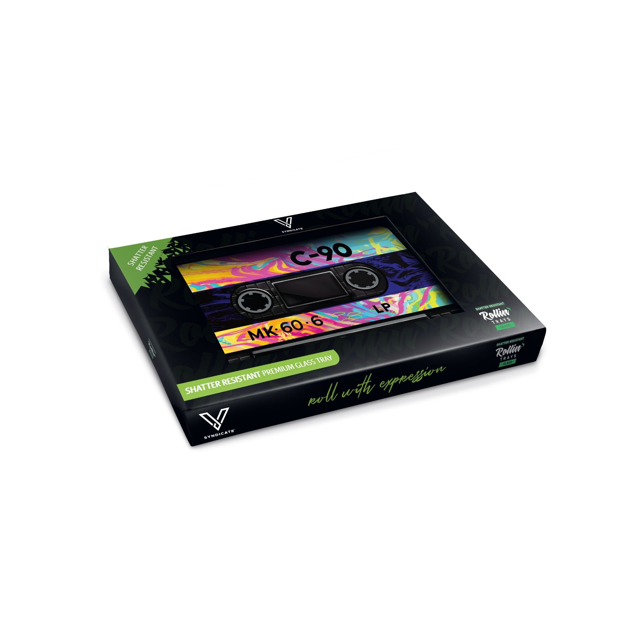 V Syndicate Cassette Glass Rolling Tray Rolling Tray VS 