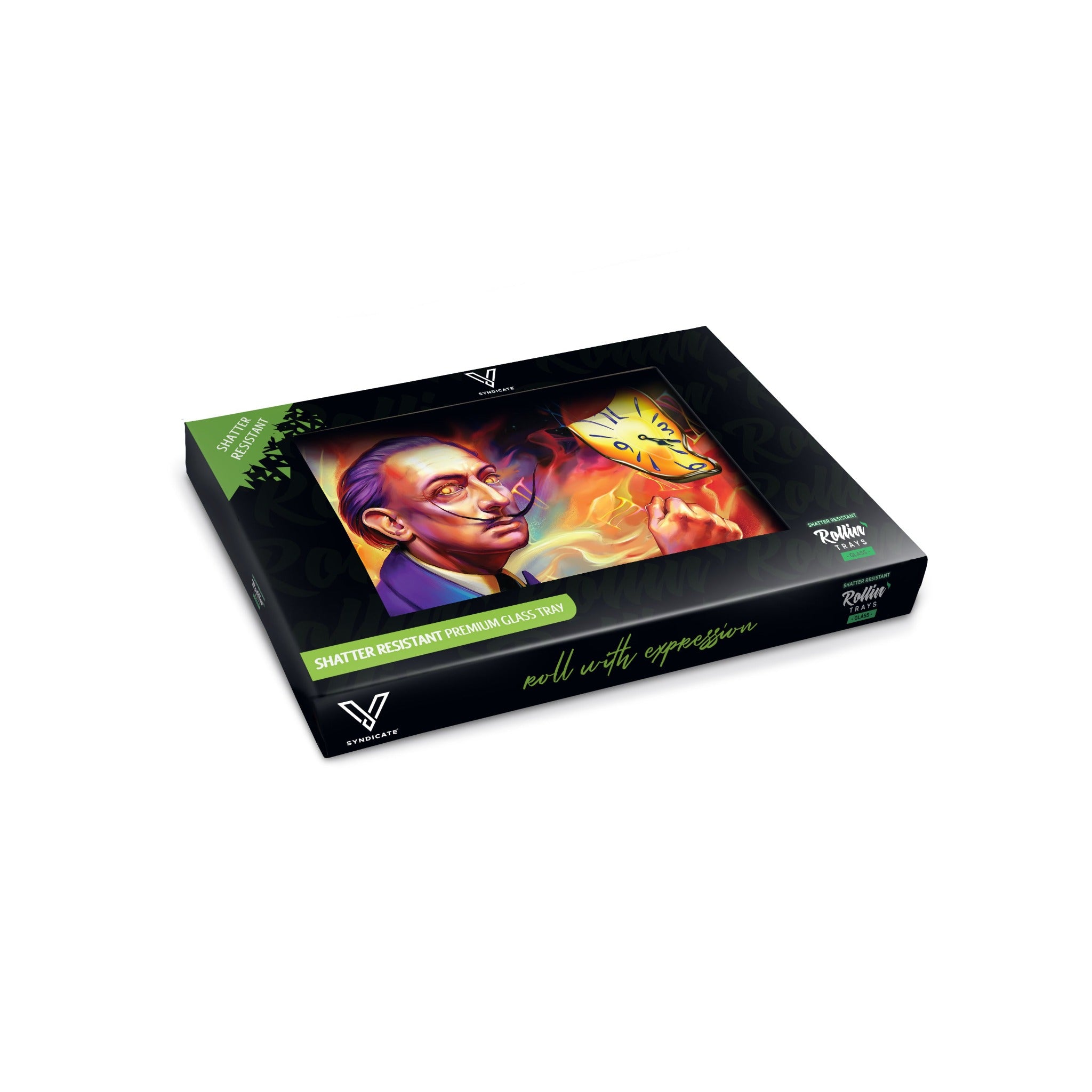 V Syndicate Dalirious Glass Rolling Tray Rolling Tray VS 