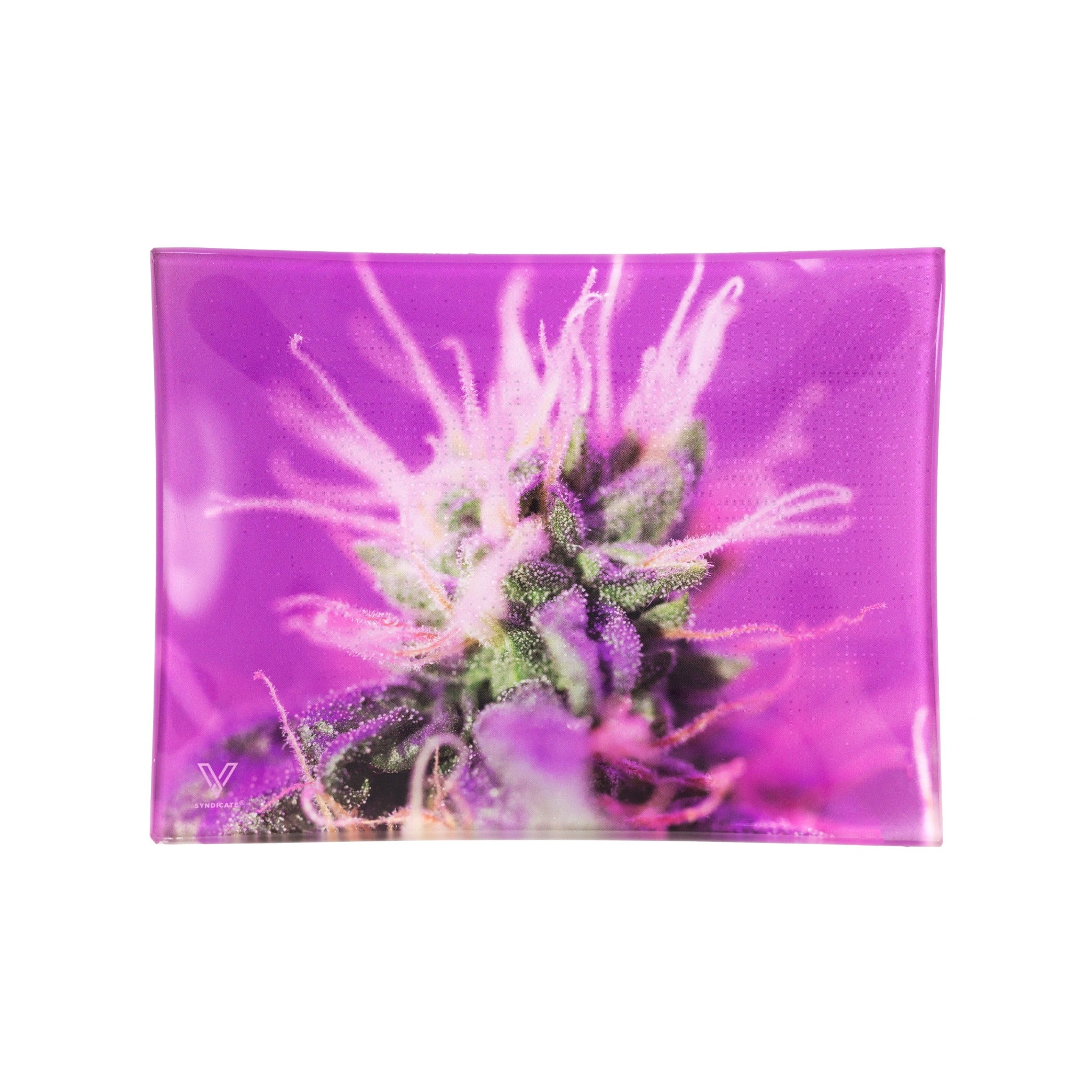 V Syndicate Pink Lemonade Glass Rolling Tray Rolling Tray VS Small 