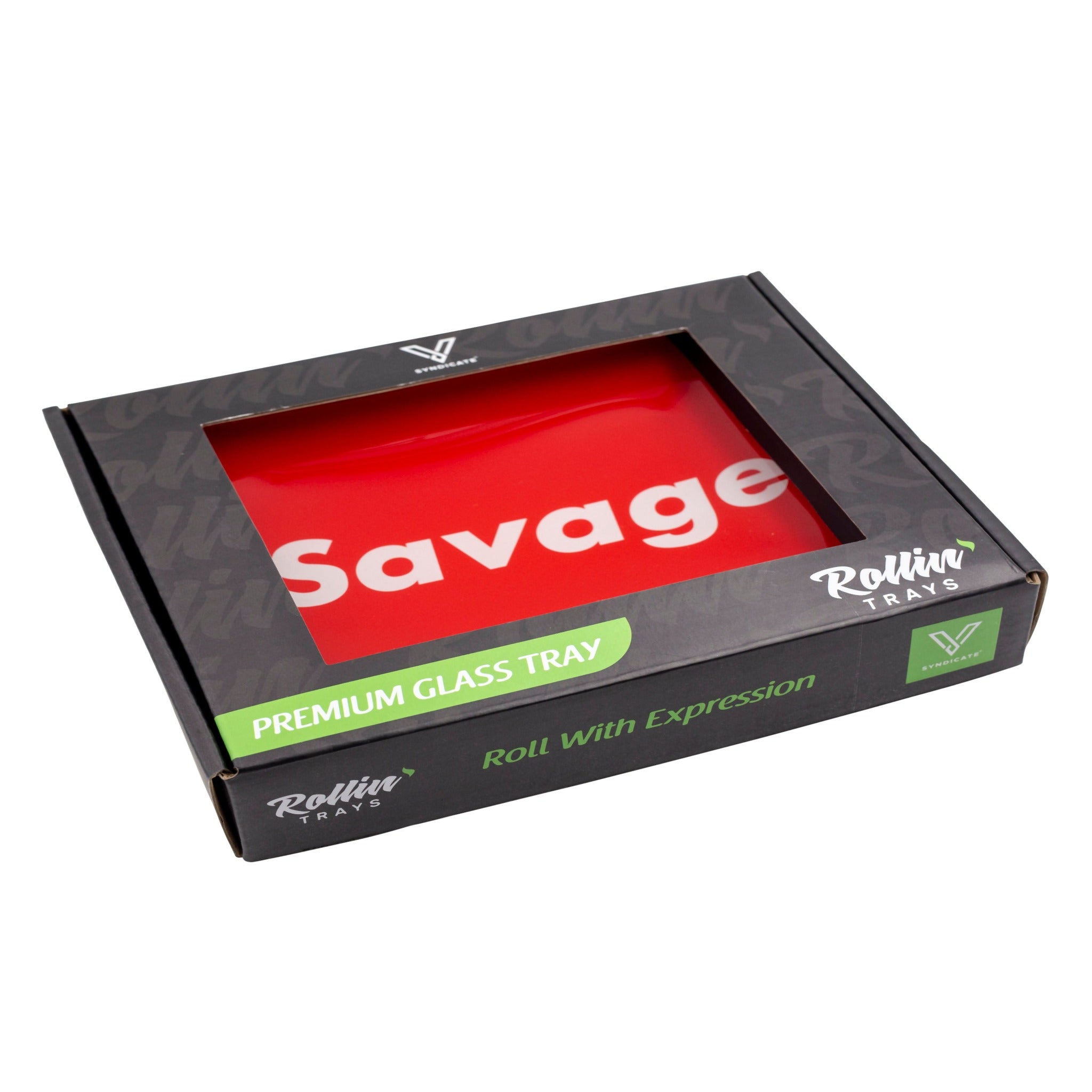 V Syndicate Savage Glass Rolling Tray Rolling Tray VS 