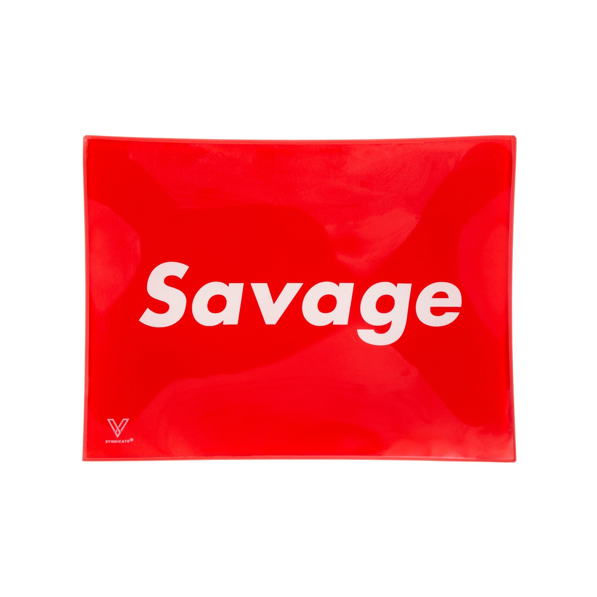 V Syndicate Savage Glass Rolling Tray Rolling Tray VS Small 