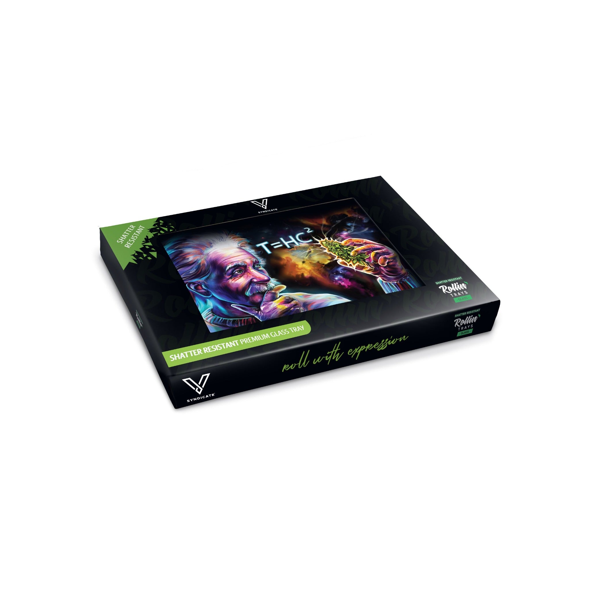 V Syndicate T=HC2 Glass Rolling Tray Rolling Tray VS Small Black Hole 