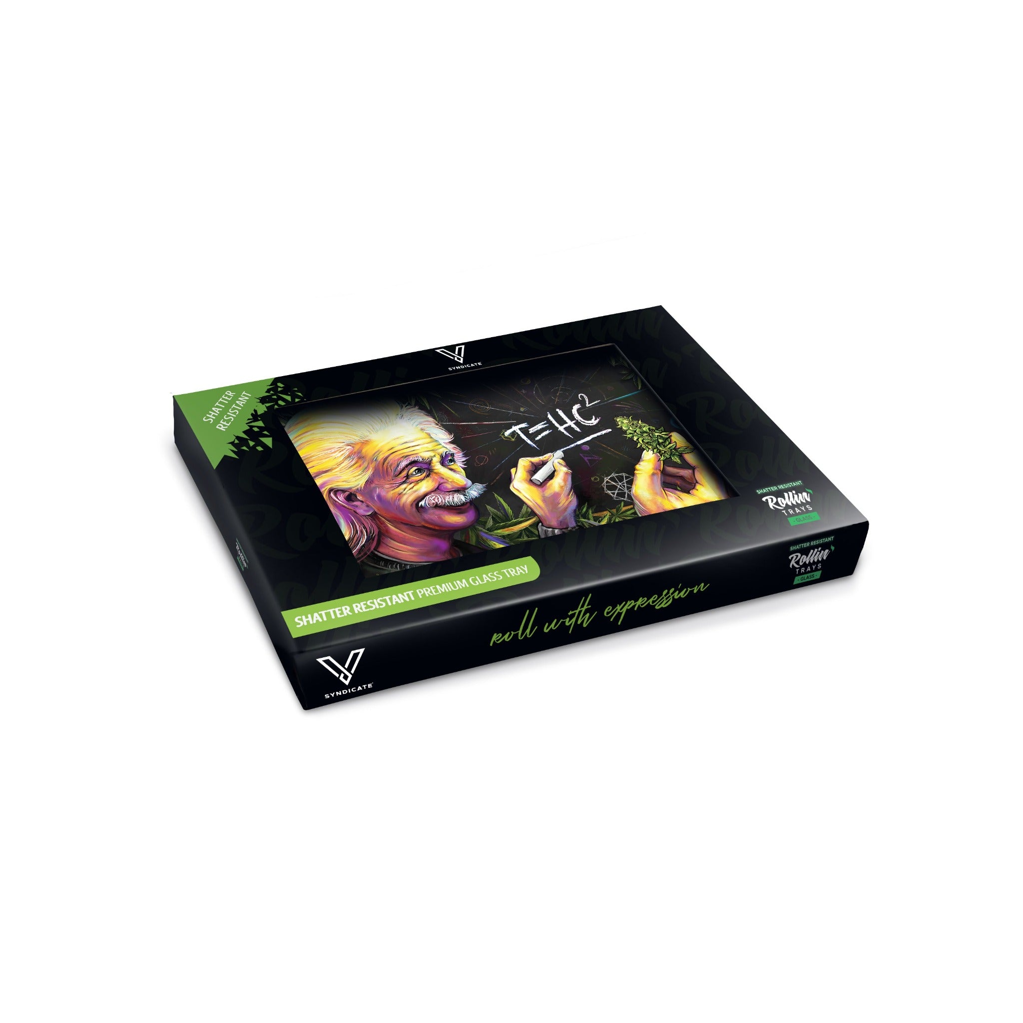 V Syndicate T=HC2 Glass Rolling Tray Rolling Tray VS Small Higher Education 