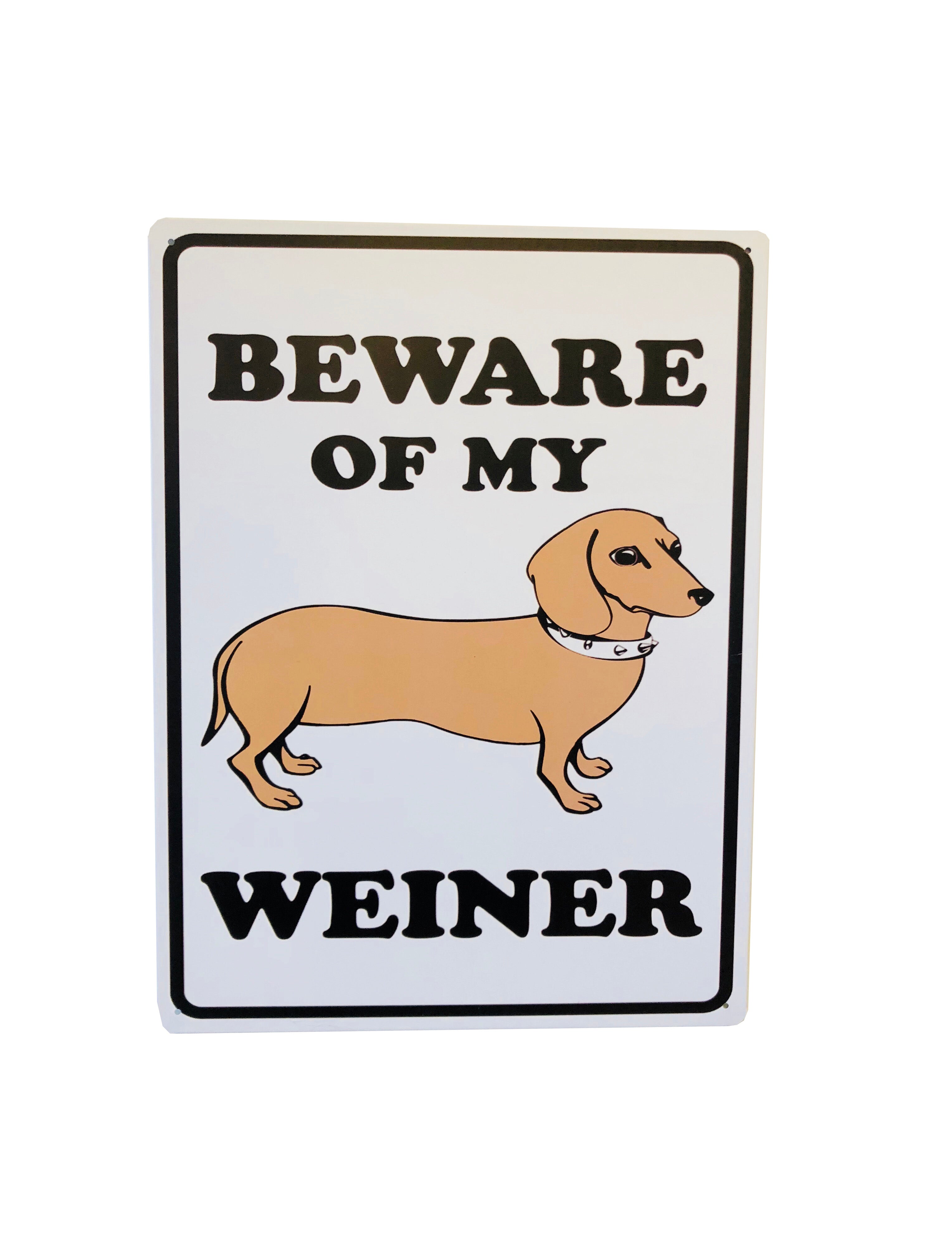 WARNING Beware of My Weiner Tin Poster PPPI 
