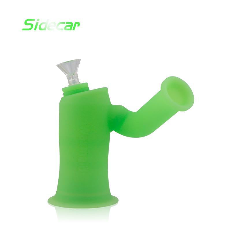 Waxmaid Silicone Water Pipe - Side Car (5.5") Silicone Waxmaid Lime 