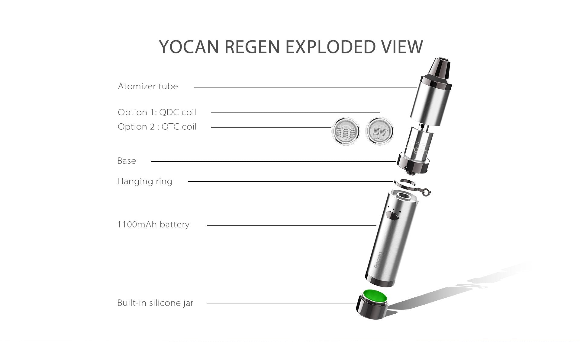 Yocan Regen Vaporizer - Concentrate Vaporizers Yocan 